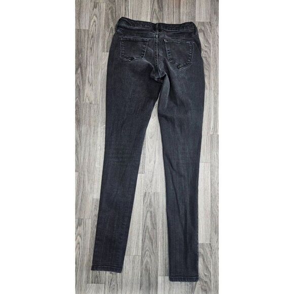 (3/$35) Mossimo Size 2 Long Power Stretch Mid RIse Skinny Denim Blue Black Jeans - Picture 2 of 11